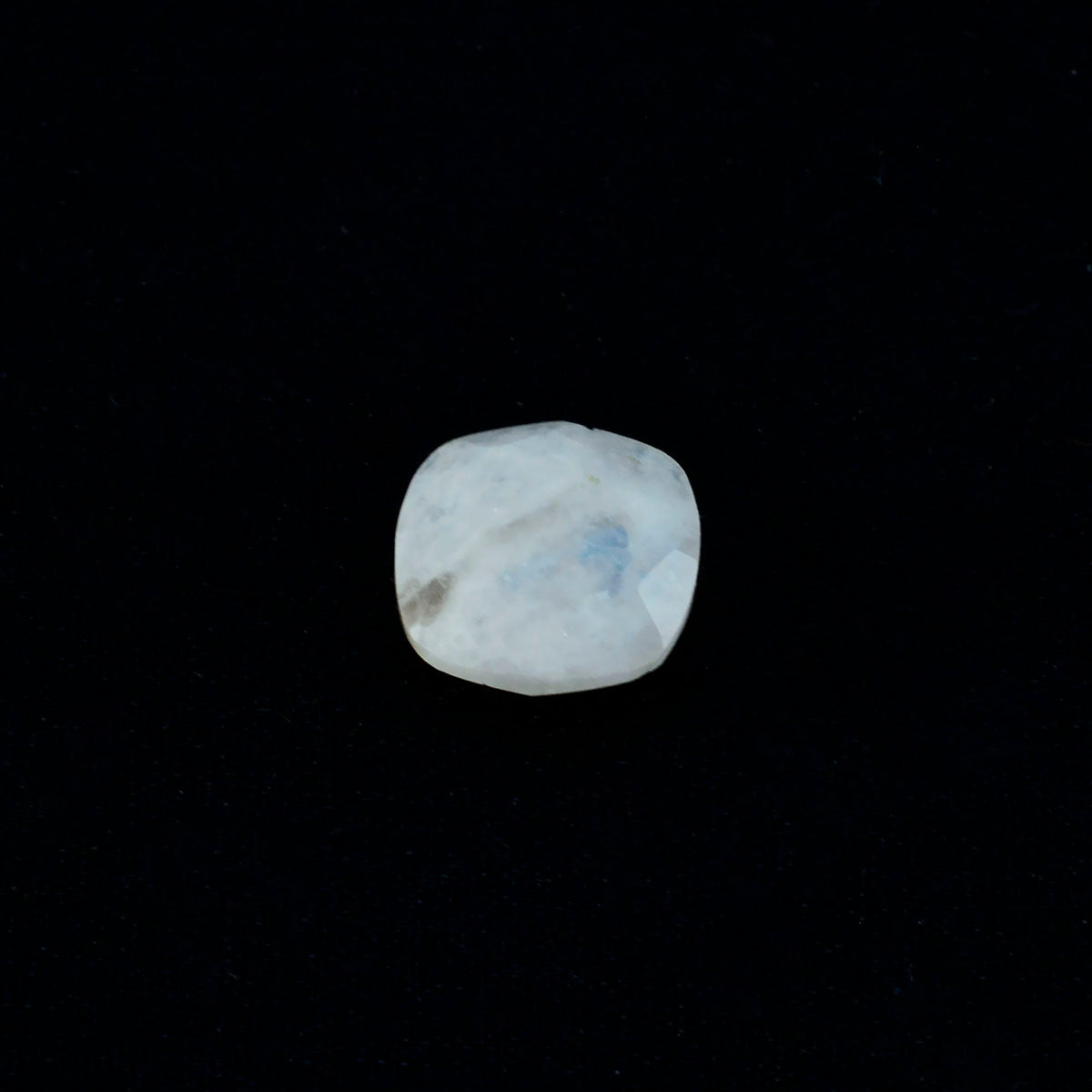 Rainbow Moonstone 1PC Chunky 13x13 MM Cushion Faceted White Natural Semi Precious Gems Immagine secondaria del prodotto