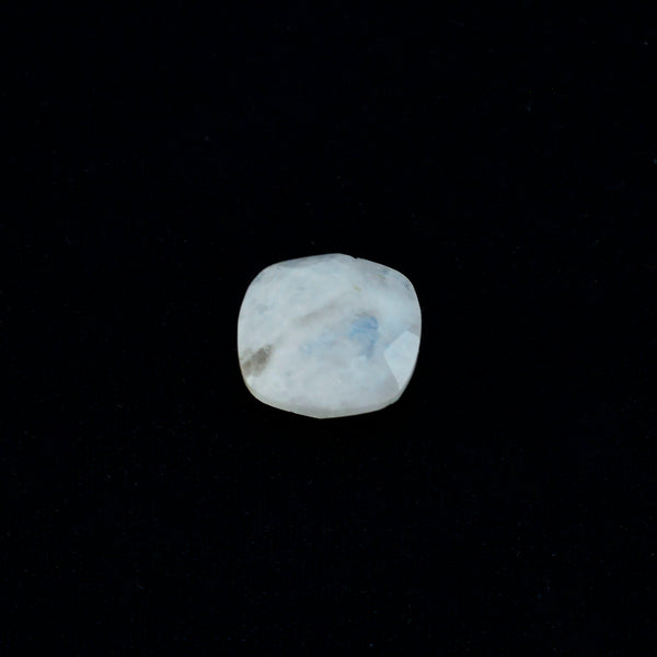 Rainbow Moonstone 1PC Chunky 13x13 MM Cushion Faceted White Natural Semi Precious Gems