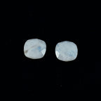 Rainbow Moonstone 1PC Chunky 13x13 MM Cushion Faceted White Natural Semi Precious Gems