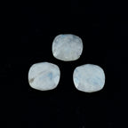 Rainbow Moonstone 1PC Chunky 13x13 MM Cushion Faceted White Natural Semi Precious Gems