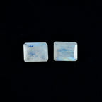 Rainbow Moonstone 1PC Chunky 13x18 MM Emerald Faceted White Natural Semi Precious Loose Gemstone