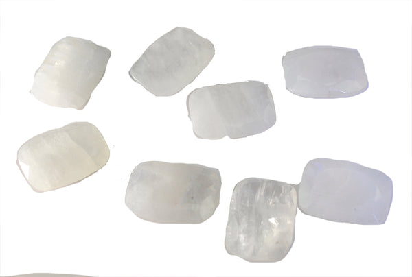 Rainbow Moonstone 1PC Chunky 15x20 MM Emerald Faceted White Genuine Semi Precious Loose Gemstones