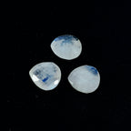 Rainbow Moonstone 1PC Chunky 14x14 MM Heart Faceted White Genuine Semi Precious Loose Gems