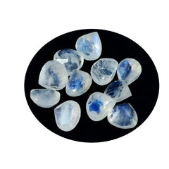 Rainbow Moonstone 1PC Small 8x8 MM Heart Faceted White Luster Semi Precious Loose Gemstones