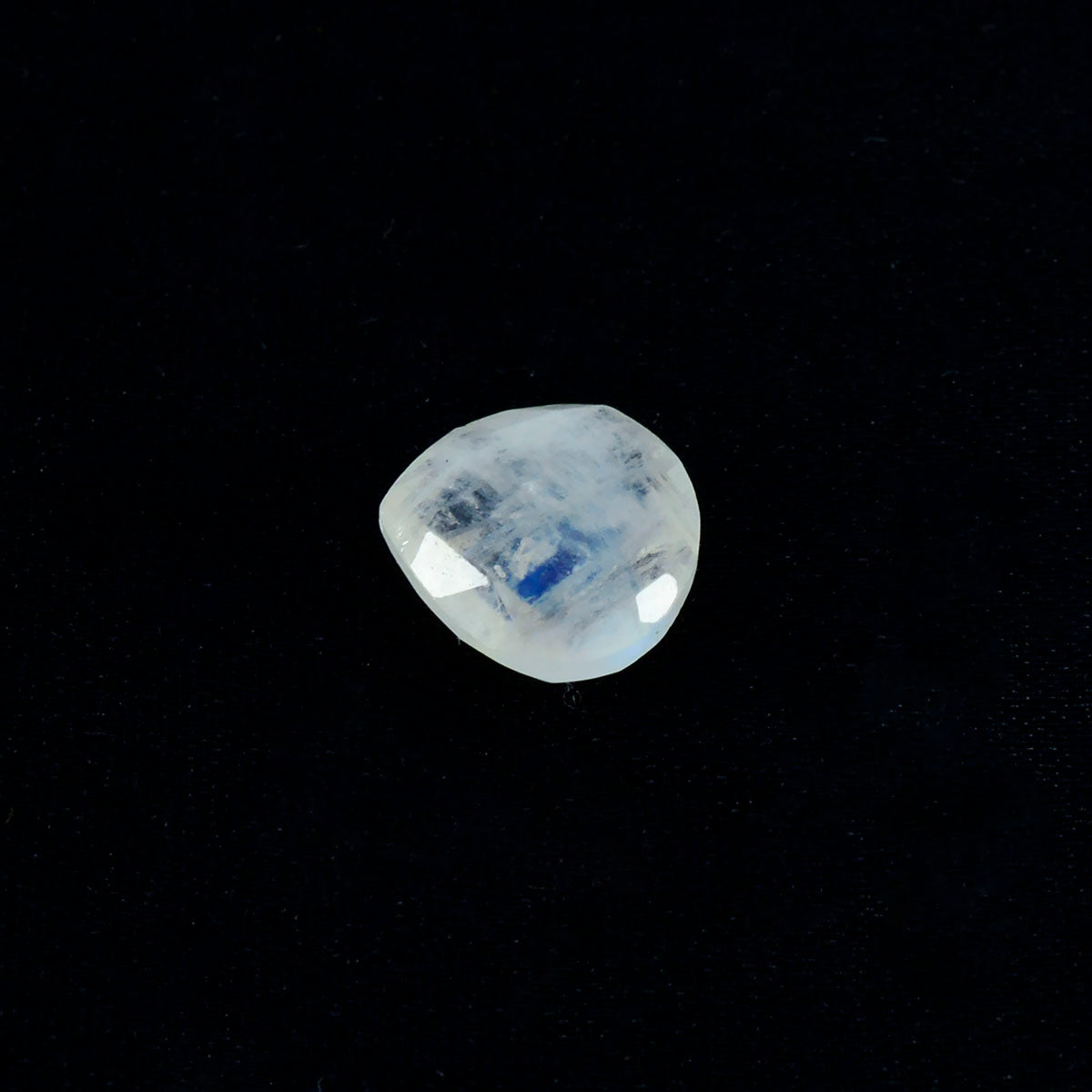 Rainbow Moonstone 1PC Large 10x10 MM Heart Faceted White Shine Semi Precious Loose Gems