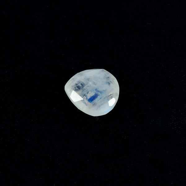 Rainbow Moonstone 1PC Large 10x10 MM Heart Faceted White Shine Semi Precious Loose Gems