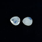 Rainbow Moonstone 1PC Large 10x10 MM Heart Faceted White Shine Semi Precious Loose Gems