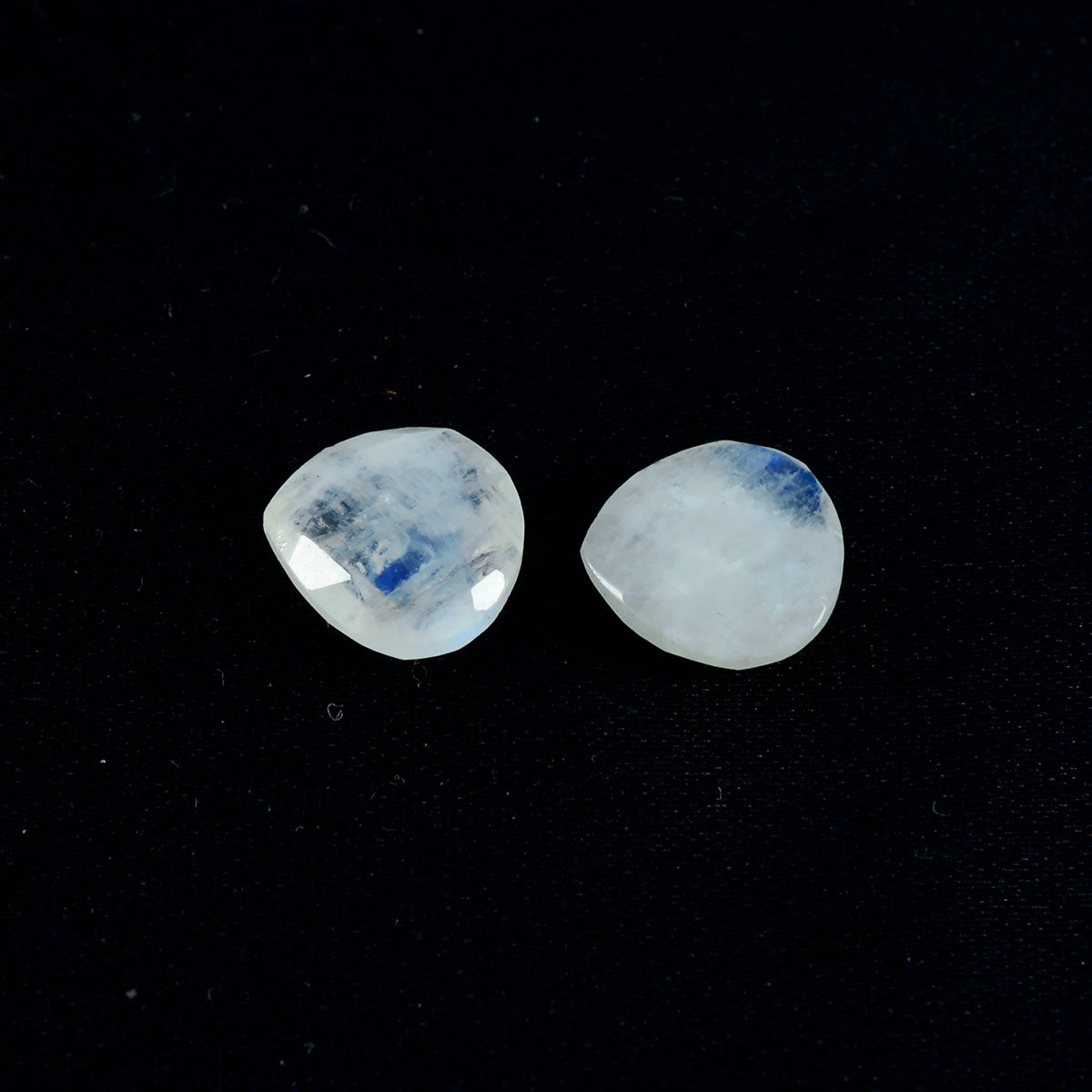 Rainbow Moonstone 1PC Large 10x10 MM Heart Faceted White Shine Semi Precious Loose Gems