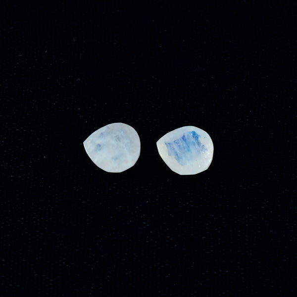 Rainbow Moonstone 1PC Large 12x12 MM Heart Faceted White High Quality Semi Precious Loose Gemstones