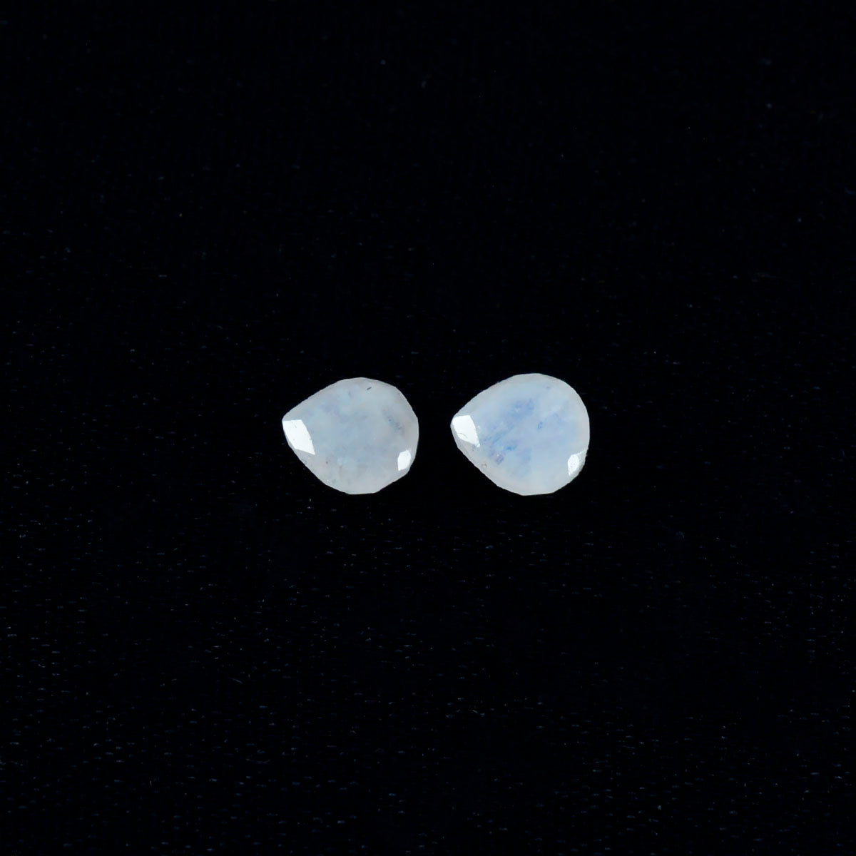 Rainbow Moonstone 10PC Tiny 5x5 MM Heart Faceted White Sparkling Semi Precious Gems