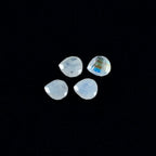 Rainbow Moonstone 1PC Tiny 6x6 MM Heart Faceted White Polished Semi Precious Loose Gems