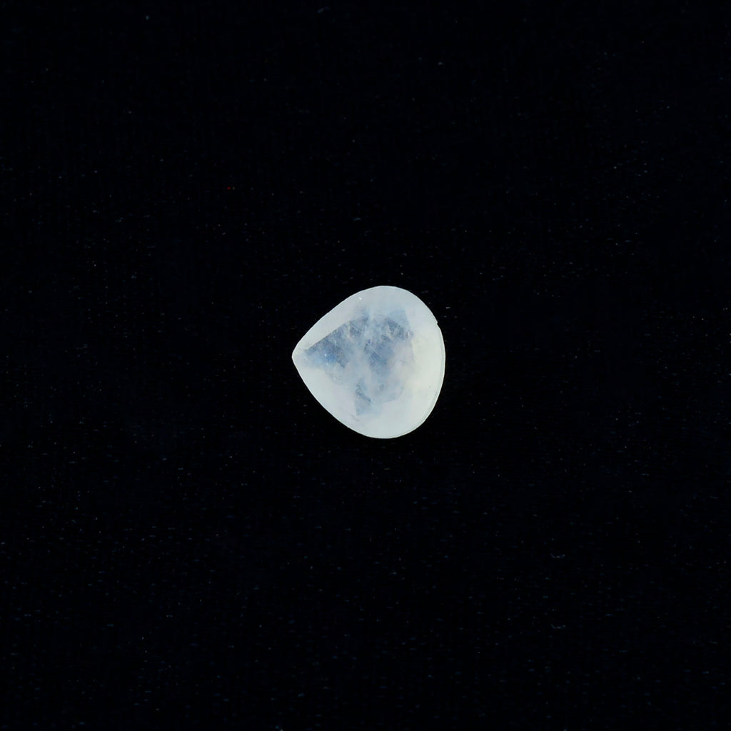 Rainbow Moonstone 1PC Small 7x7 MM Heart Faceted White Splendid Semi Precious Loose Gemstone