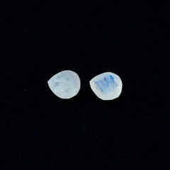 Rainbow Moonstone 1PC Small 7x7 MM Heart Faceted White Splendid Semi Precious Loose Gemstone