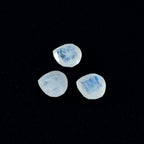 Rainbow Moonstone 1PC Small 8x8 MM Heart Faceted White Luster Semi Precious Loose Gemstones