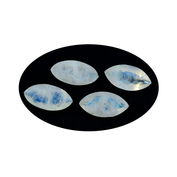 Rainbow Moonstone 1PC Chunky 10x20 MM Marquise Faceted White Shine Semi Precious Loose Gems