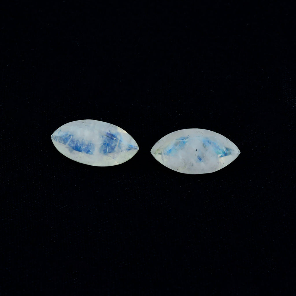 Rainbow Moonstone 1PC Chunky 10x20 MM Marquise Faceted White Shine Semi Precious Loose Gems