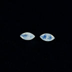 Rainbow Moonstone 1PC Tiny 3x6 MM Marquise Faceted White Brilliant Semi Precious Loose Gemstones