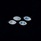 Rainbow Moonstone 1PC Tiny 4x8 MM Marquise Faceted White Sparkling Semi Precious Gems