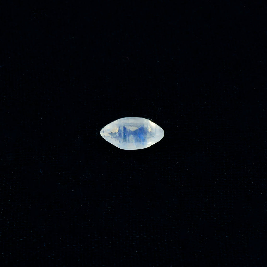 Rainbow Moonstone 1PC Tiny 4x8 MM Marquise Faceted White Sparkling Semi Precious Gems