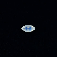 Rainbow Moonstone 1PC Tiny 4x8 MM Marquise Faceted White Sparkling Semi Precious Gems