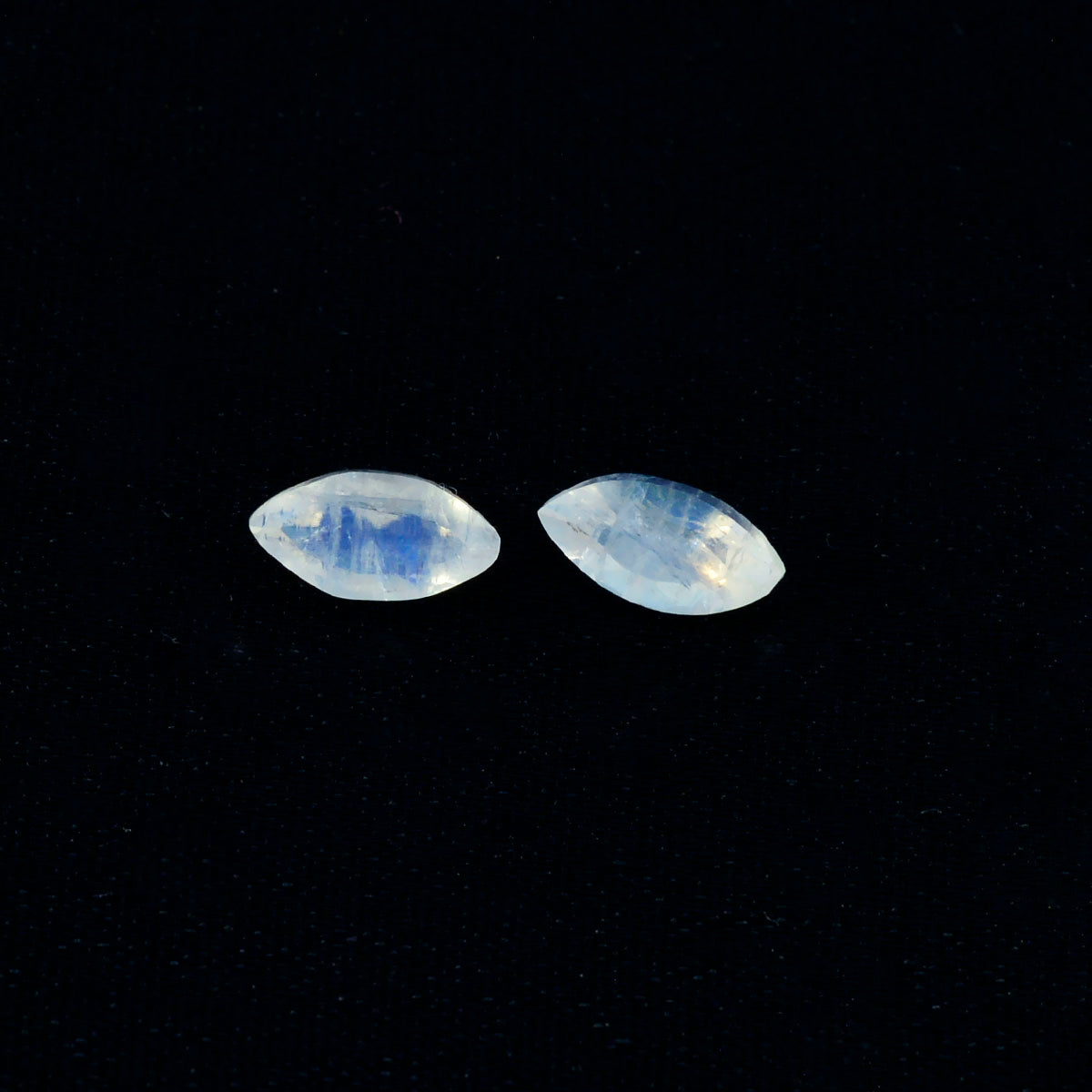 Rainbow Moonstone 1PC Tiny 4x8 MM Marquise Faceted White Sparkling Semi Precious Gems