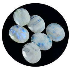 Rainbow Moonstone 1PC Chunky 12x16 MM Oval Faceted White Genuine Semi Precious Loose Gems
