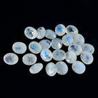 Rainbow Moonstone 10PC Tiny 3x5 MM Oval Faceted White Pure Semi Precious Loose Gems
