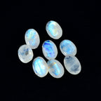 Rainbow Moonstone 1PC Tiny 4x6 MM Oval Faceted White Fiery Semi Precious Loose Gemstone