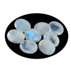 Rainbow Moonstone 1PC Medium 7x10 MM Oval Faceted White Luster Semi Precious Loose Gemstones
