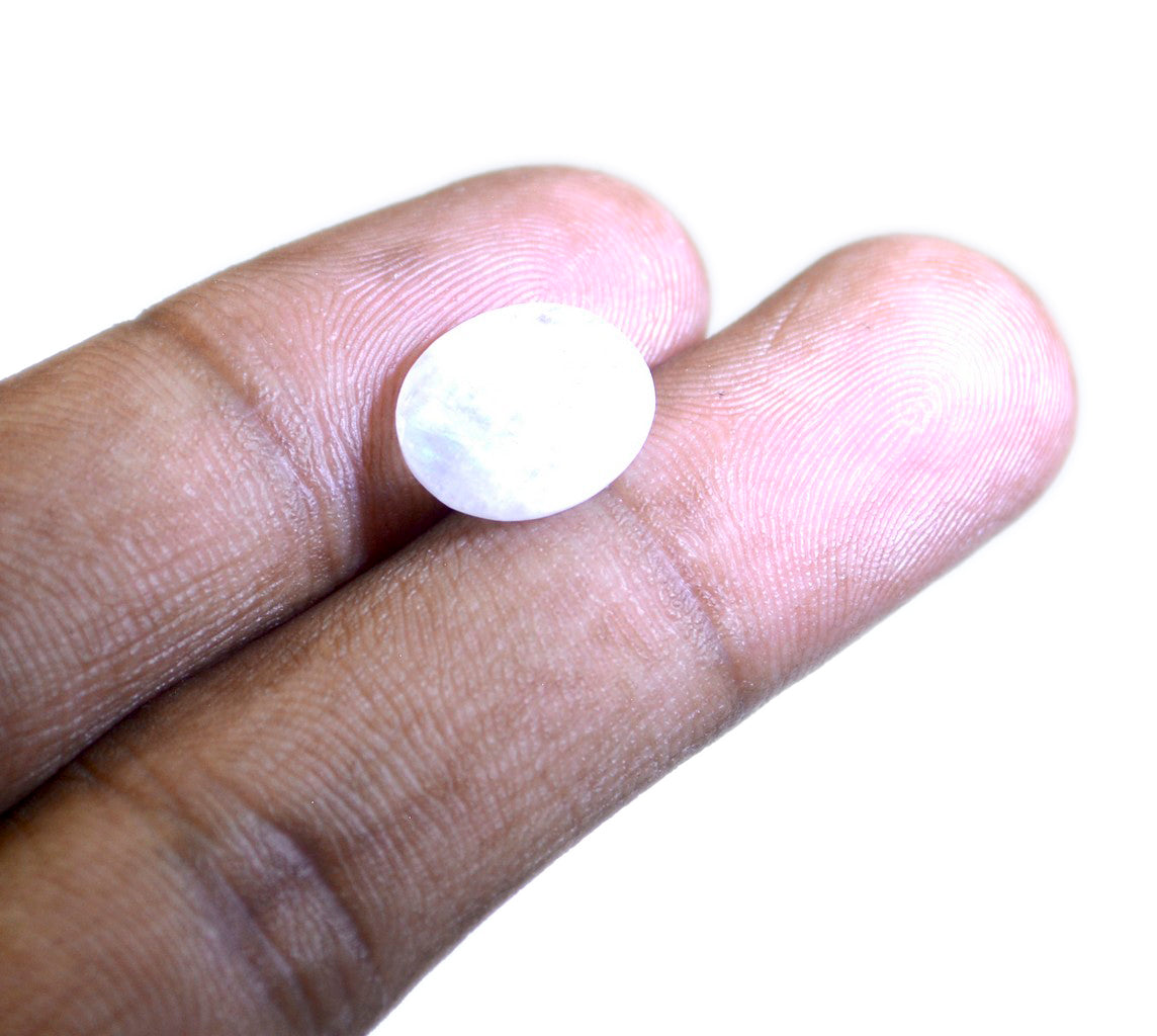 Rainbow Moonstone 1PC Large 10x14 MM Oval Faceted White Natural Semi Precious Gems