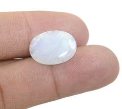 Rainbow Moonstone 1PC Chunky 12x16 MM Oval Faceted White Genuine Semi Precious Loose Gems