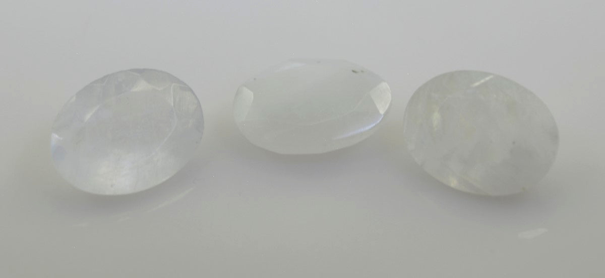 Rainbow Moonstone 1PC Chunky 13x18 MM Oval Faceted White Superior Semi Precious Loose Gemstone