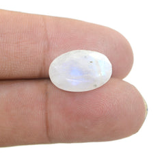Rainbow Moonstone 1PC Chunky 15x20 MM Oval Faceted White Pure Semi Precious Loose Gemstones