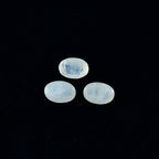Rainbow Moonstone 1PC Tiny 4x6 MM Oval Faceted White Fiery Semi Precious Loose Gemstone
