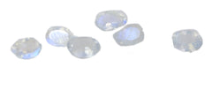 Rainbow Moonstone 1PC Tiny 4x6 MM Oval Faceted White Fiery Semi Precious Loose Gemstone