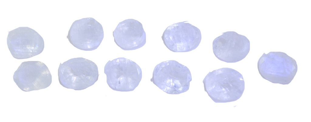 Rainbow Moonstone 1PC Tiny 5x7 MM Oval Faceted White Brilliant Semi Precious Loose Gemstones
