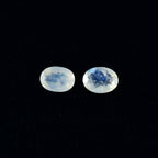 Rainbow Moonstone 1PC Small 6x8 MM Oval Faceted White Sparkling Semi Precious Gems