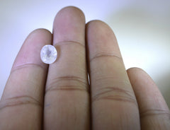 Rainbow Moonstone 1PC Small 6x9 MM Oval Faceted White Polished Semi Precious Loose Gems