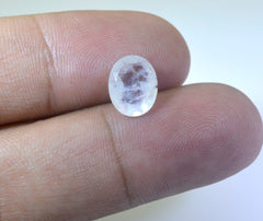 Rainbow Moonstone 1PC Large 8x12 MM Oval Faceted White Fine Semi Precious Loose Gemstone