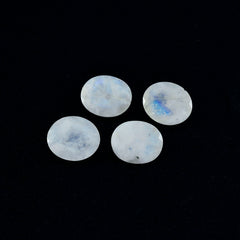 Rainbow Moonstone 1PC Large 9x11 MM Oval Faceted White Shine Semi Precious Loose Gems