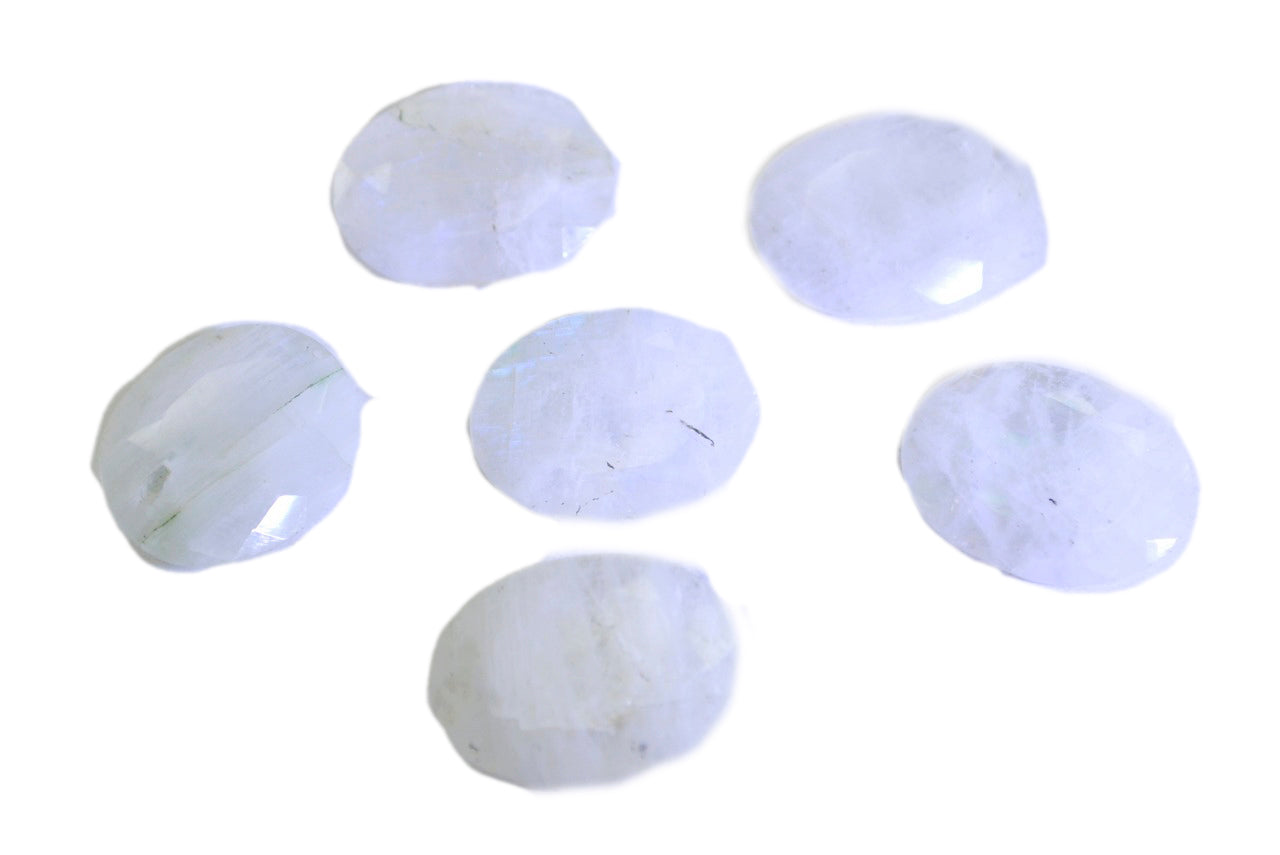 Rainbow Moonstone 1PC Large 10x12 MM Pear Faceted White Luster Semi Precious Loose Gems