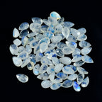 Rainbow Moonstone 1PC Tiny 4x6 MM Pear Faceted White Natural Semi Precious Gems