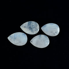Rainbow Moonstone 1PC Medium 7x10 MM Pear Faceted White Brilliant Semi Precious Loose Gems