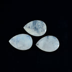 Rainbow Moonstone 1PC Large 8x12 MM Pear Faceted White Splendid Semi Precious Gems