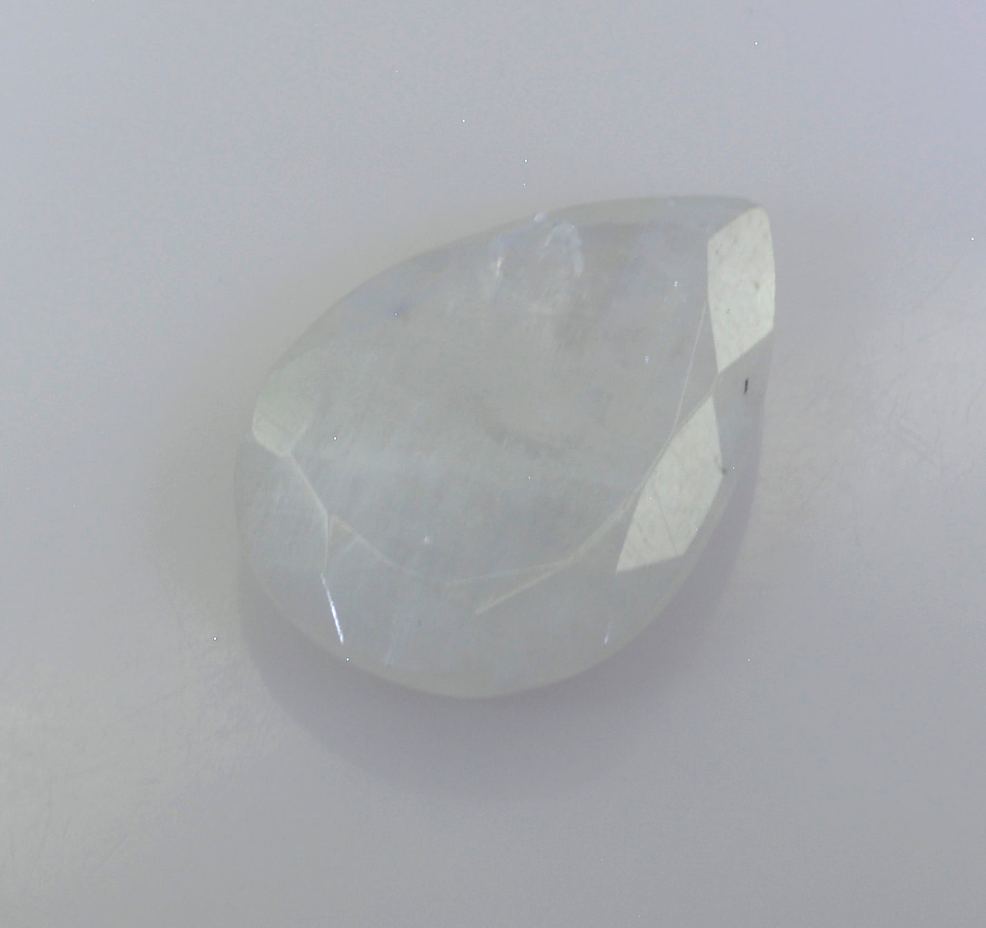 Rainbow Moonstone 1PC Chunky 13x18 MM Pear Faceted White Fine Semi Precious Gems