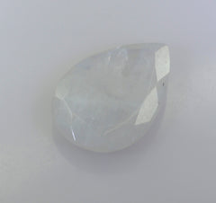 Rainbow Moonstone 1PC Chunky 13x18 MM Pear Faceted White Fine Semi Precious Gems