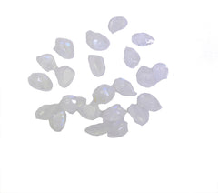 Rainbow Moonstone 10PC Tiny 3x5 MM Pear Faceted White High Quality Semi Precious Loose Gemstones