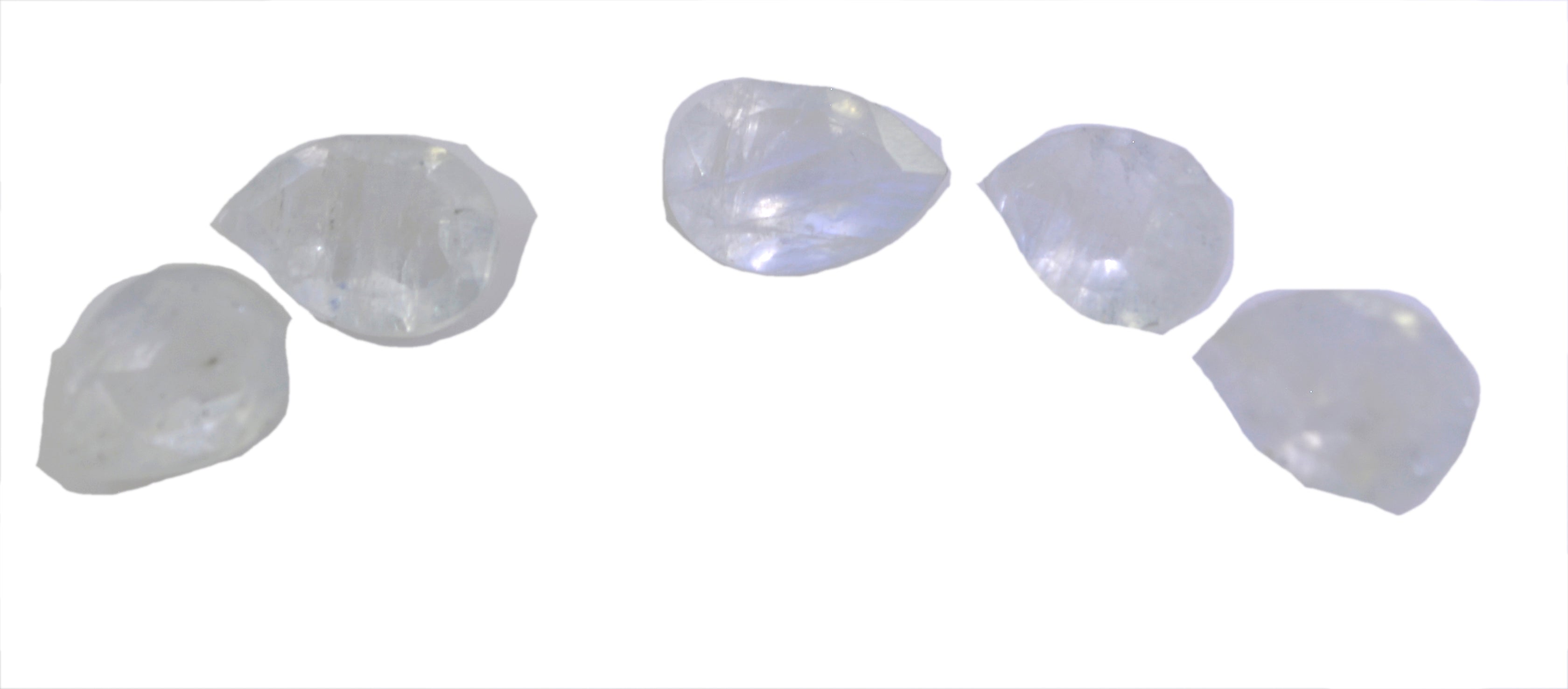 Rainbow Moonstone 1PC Tiny 5x7 MM Pear Faceted White Genuine Semi Precious Loose Gems Главное изображение товара