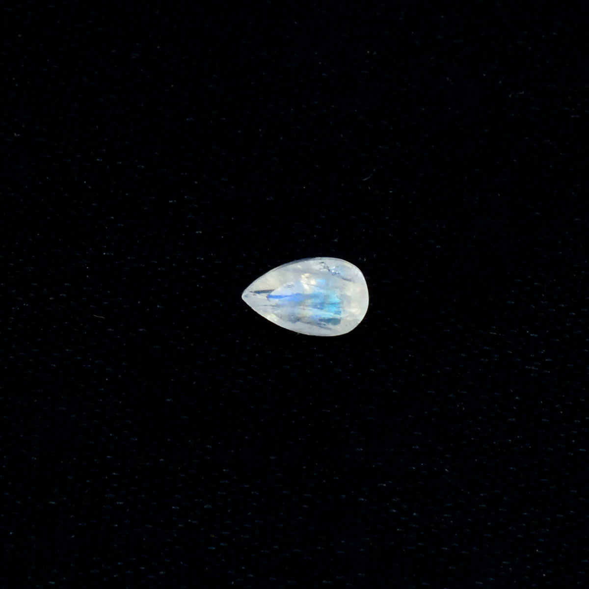Rainbow Moonstone 1PC Small 6x9 MM Pear Faceted White Pure Semi Precious Loose Gemstones