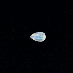 Rainbow Moonstone 1PC Small 6x9 MM Pear Faceted White Pure Semi Precious Loose Gemstones